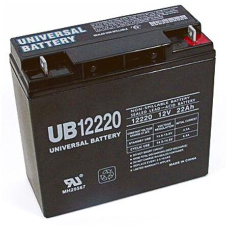 Upg Sealed Lead Acid Battery, 12 V, 22Ah, UB12220, T4 (Tab) Terminal, AGM Type 40696
